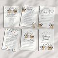 Puppy Baby Shower Games - Puppy Baby Shower Theme, Dog Theme Baby Shower Decor, Unisex Baby Shower Games - Printable Editable Download