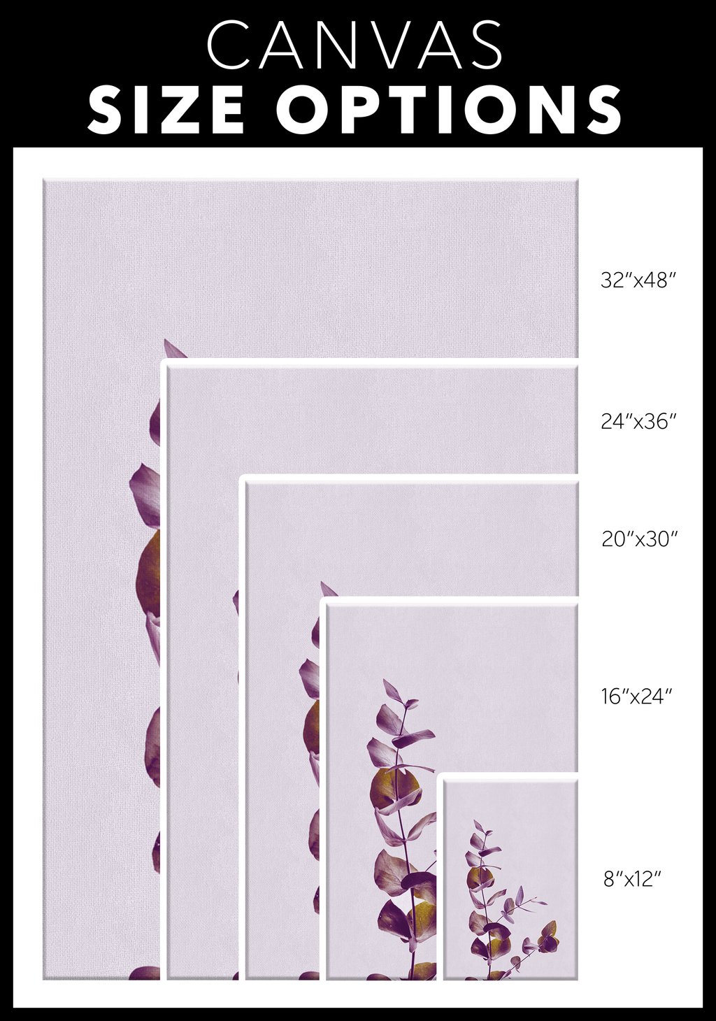 Eucalyptus Canvas Wall Art – Botanical Print, Modern Leaf Decor