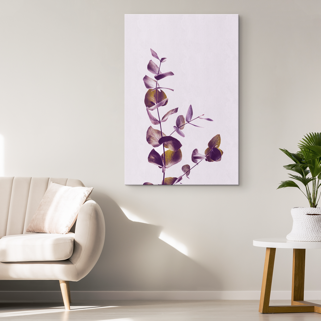 Eucalyptus Canvas Wall Art – Botanical Print, Modern Leaf Decor