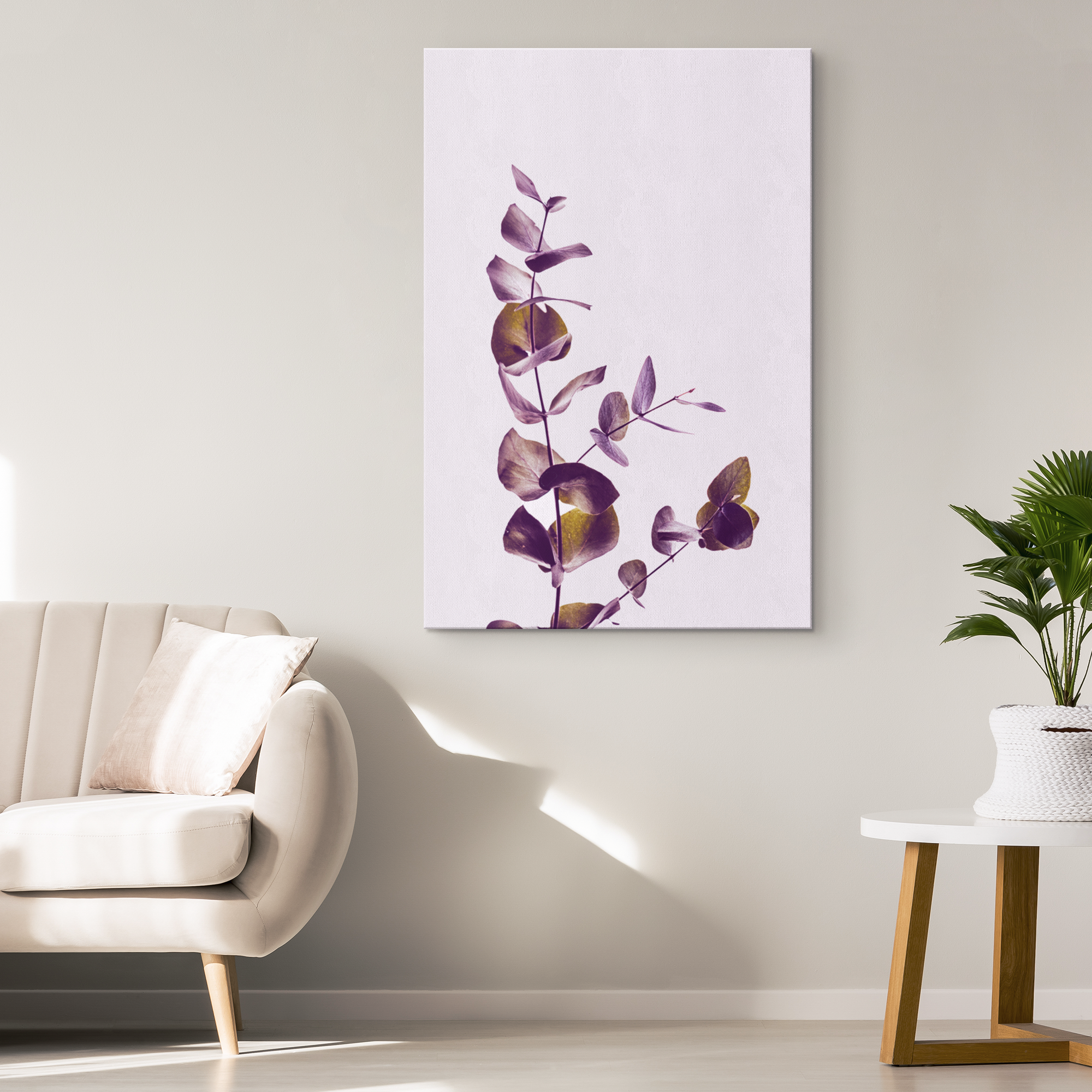 Eucalyptus Canvas Wall Art – Botanical Print, Modern Leaf Decor