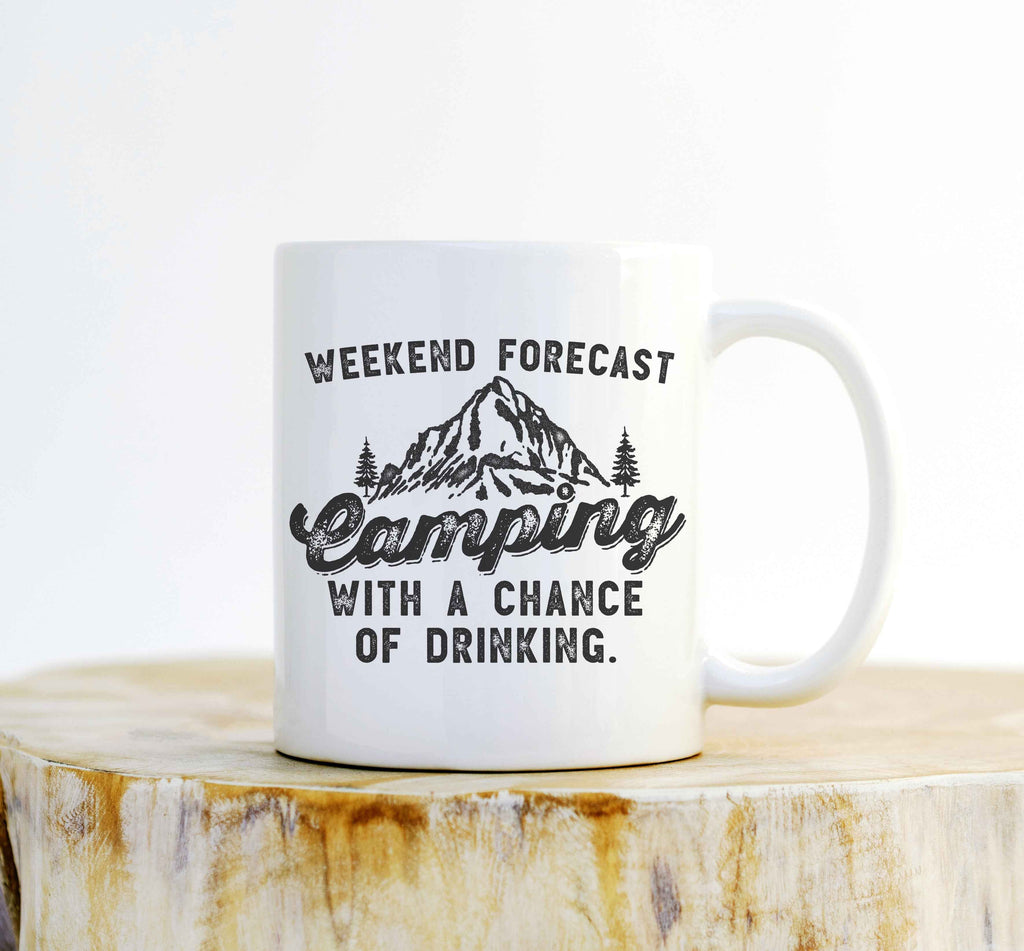 Weekend Forecast Camping Mug – Funny Camper Gift