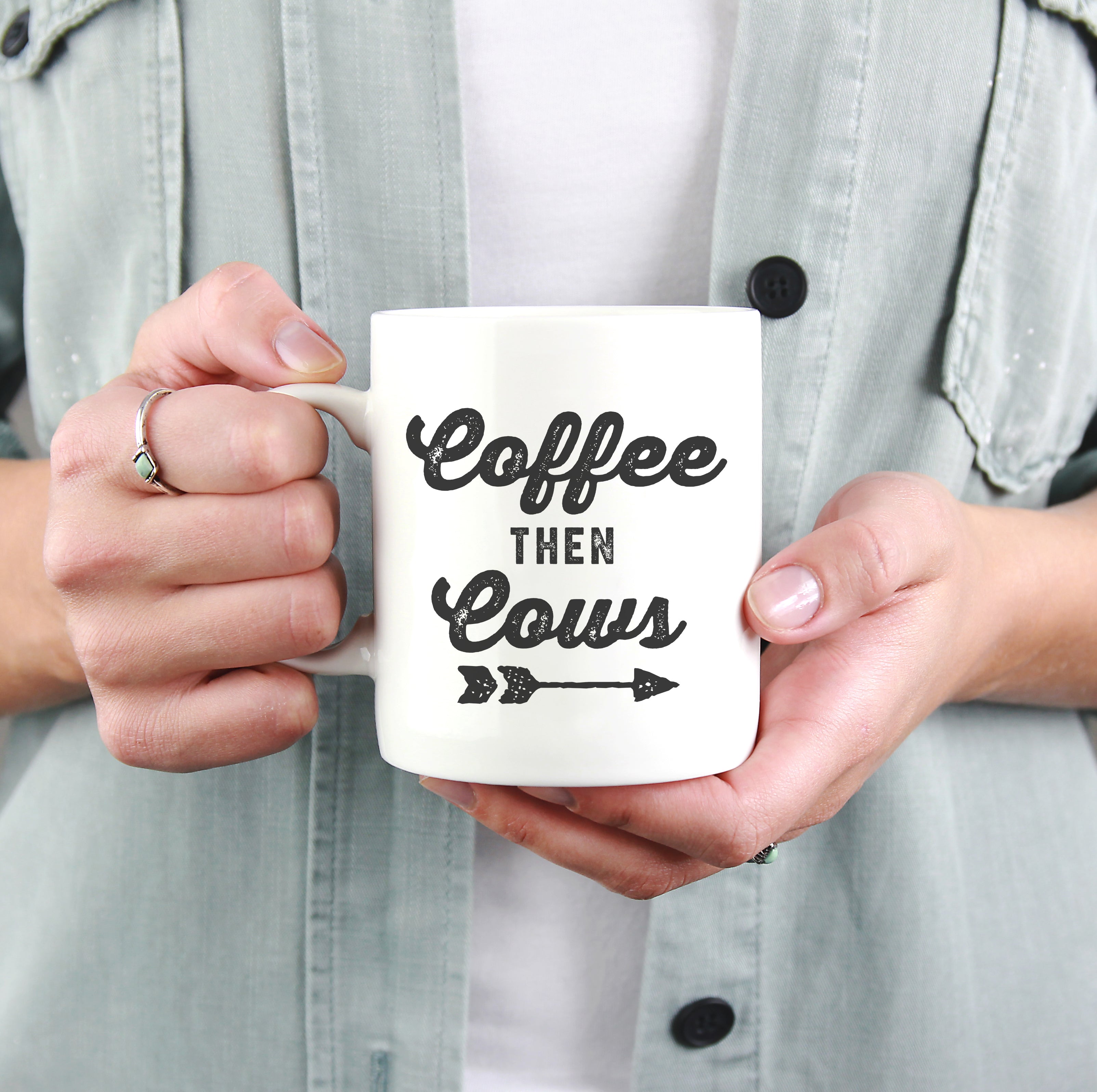 Coffee Then Cows Mug