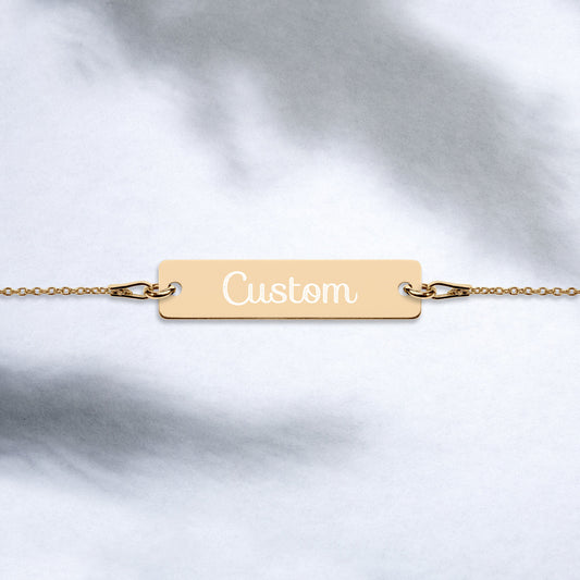 Engraved 'Thoughtful' Bar Chain Bracelet