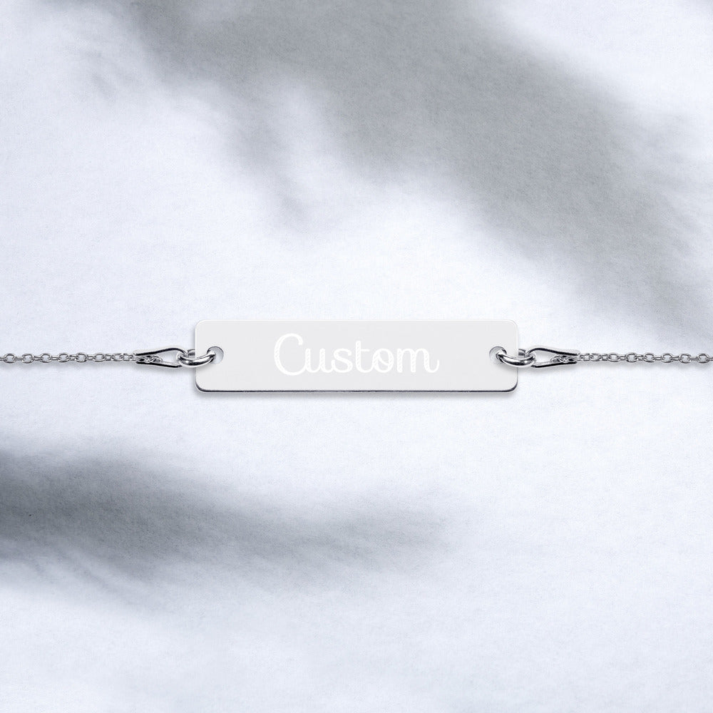 Engraved 'Thoughtful' Bar Chain Bracelet