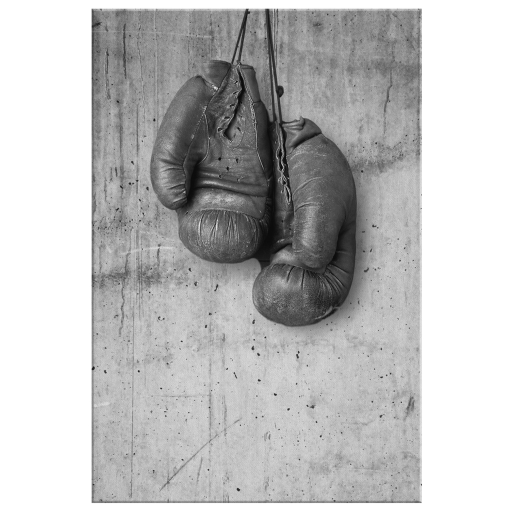 Boxing Canvas Wall Art – Black And White Boxer Gift, Gym Decor