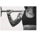 Female Weightlifter Canvas – Woman Bodybuilder Wall Art, Gym Decor