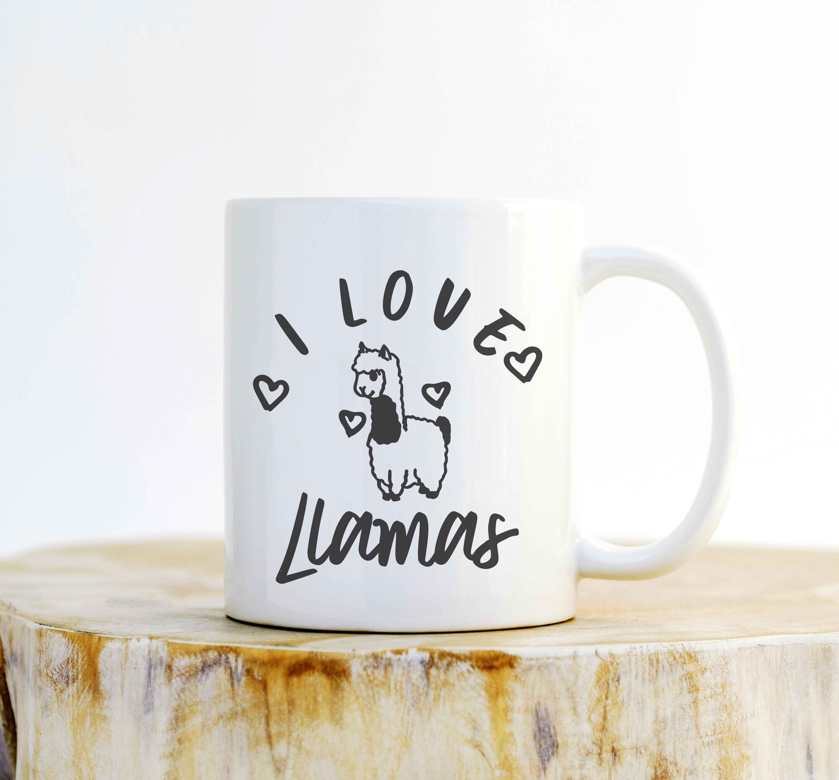 I Love Llamas Mug – Llama Lover Gift, Cute Animal Coffee Mug
