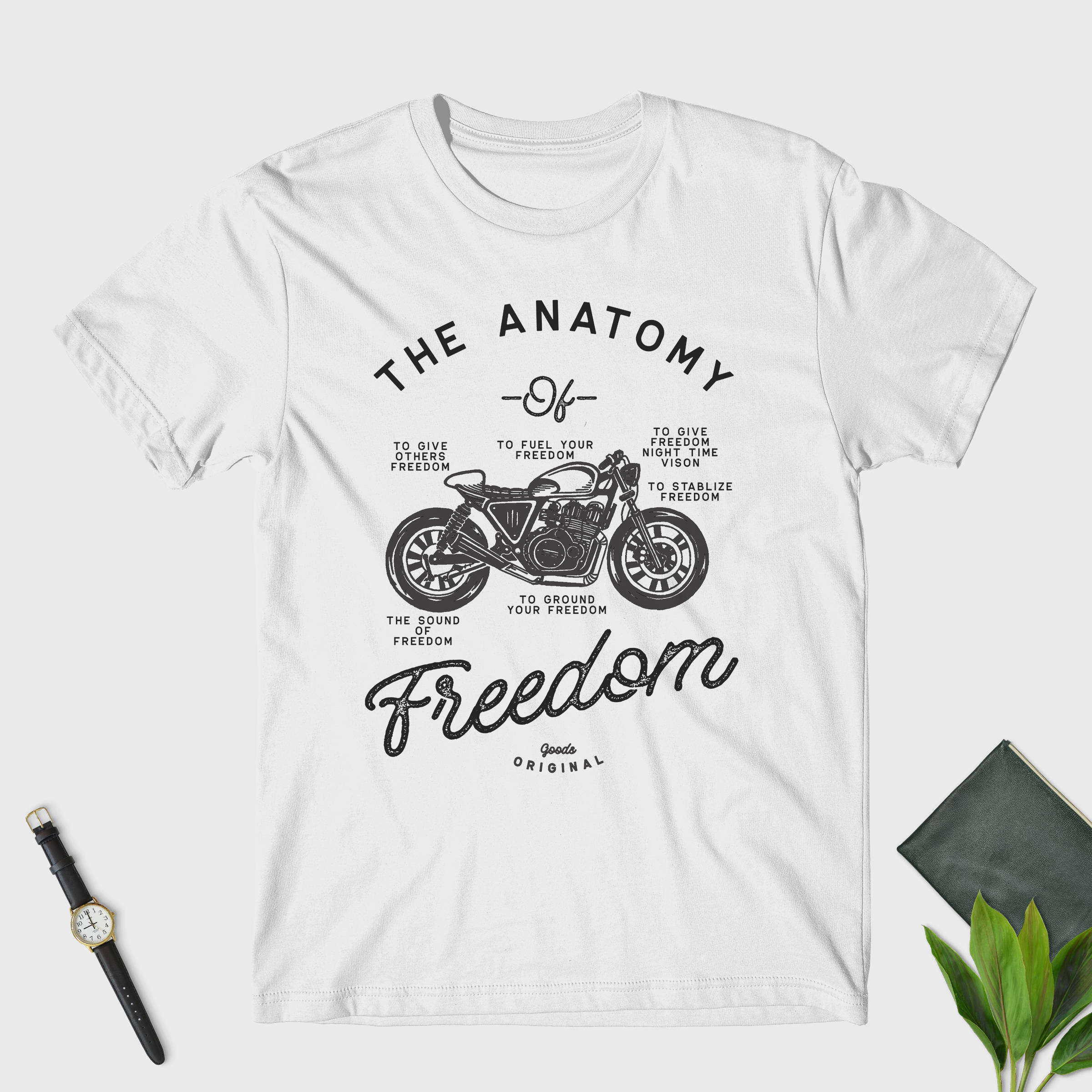 Funny Biker Shirt - The Anatomy Of Freedom Unisex T-Shirt - Motorcycle - Motorbike - Vintage - Christmas gift - vintage biker shirt - Stag & Peach Co