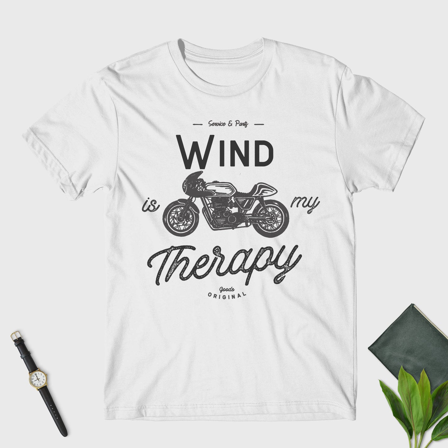 Funny Biker Shirt - Wind Is My Therapy Unisex T-Shirt - Motorbike - Vintage - motorcycle t shirt- motorcycle gift