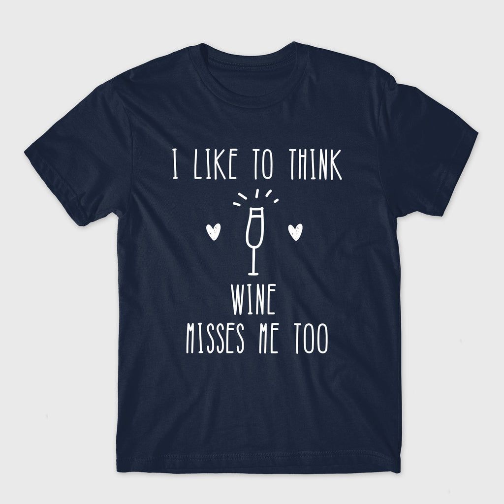 Funny Pregnancy Announcement Shirt - Wine Misses Me Unisex T-Shirt -  daddy - mommy - baby shower gift - gifts for her - pregnancy gift