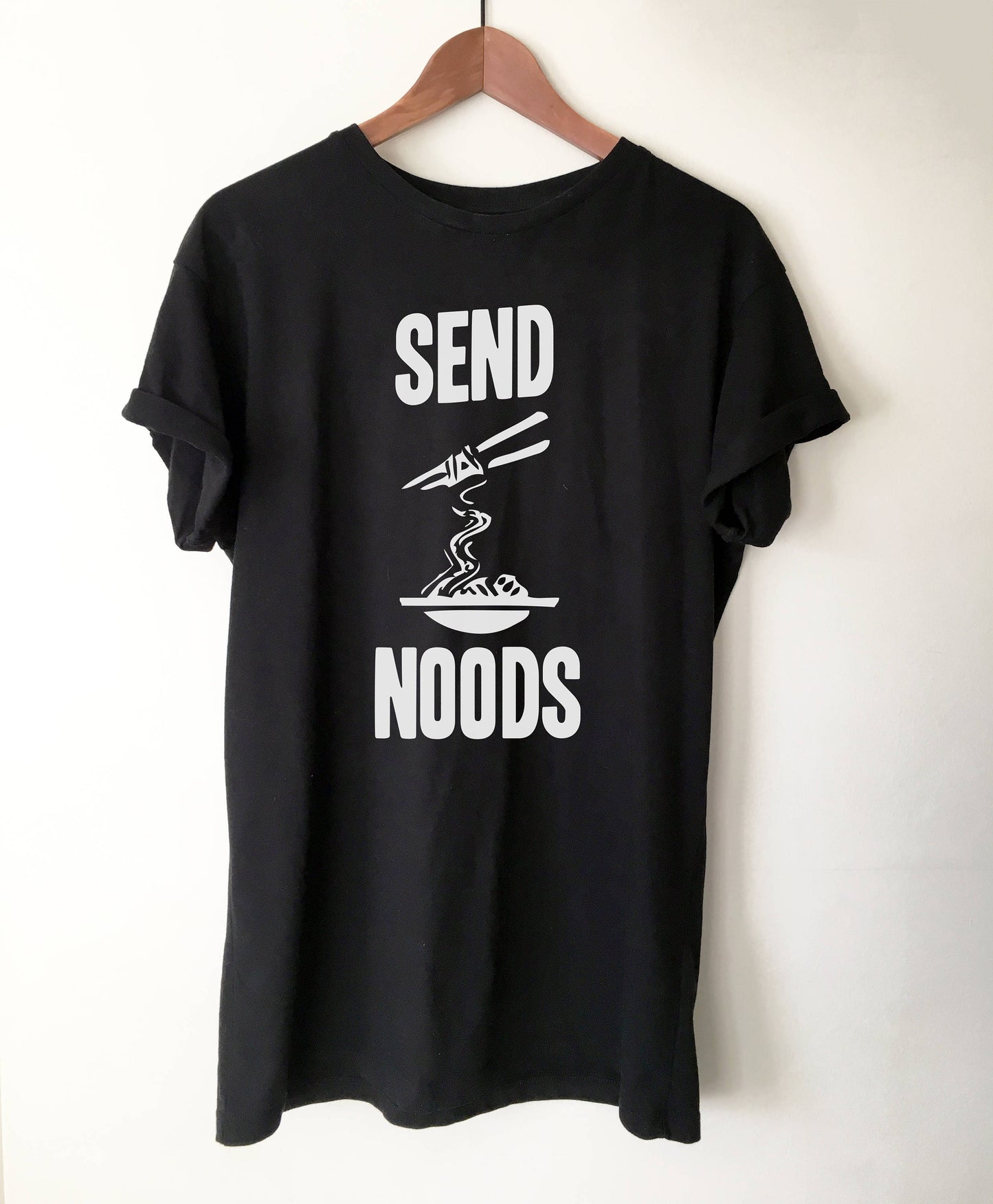 Send Noods Unisex T-Shirt - Noodle Shirt, Ramen Shirt, Ramen Noodles Shirt, College Student Shirt, Noodles Shirt, Foodie Shirt, College Gift