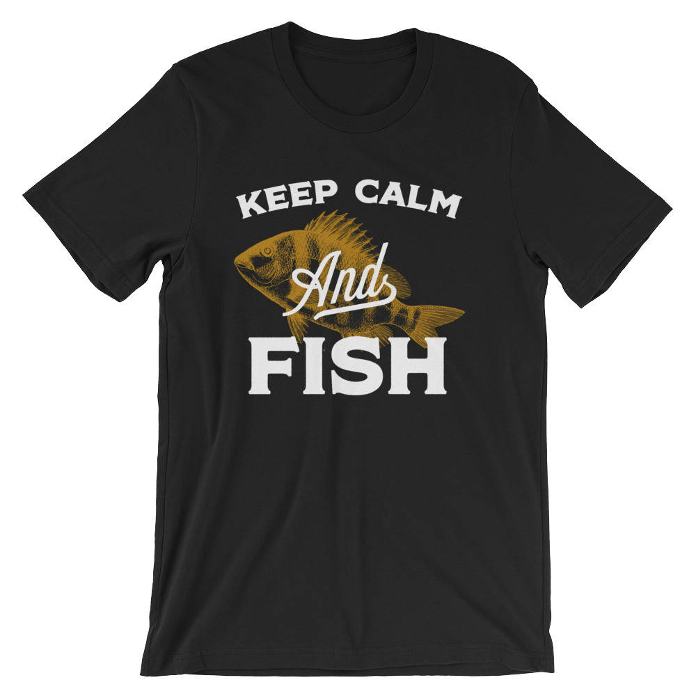 Keep Calm And Fish Unisex T-Shirt | Fishing Gift | Fisherman | Fisherman shirt | fishing gifts | funny fishing shirt | Fly Fishing - Stag & Peach Co