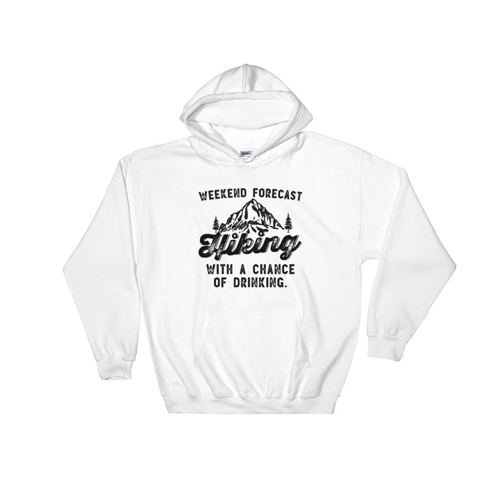 Hiking With A Chance Of Drinking Hooded Sweatshirt - hiking hoodie, hiking shirt, camping hoodie, hiking gift, hiking sweatshirt - Stag & Peach Co