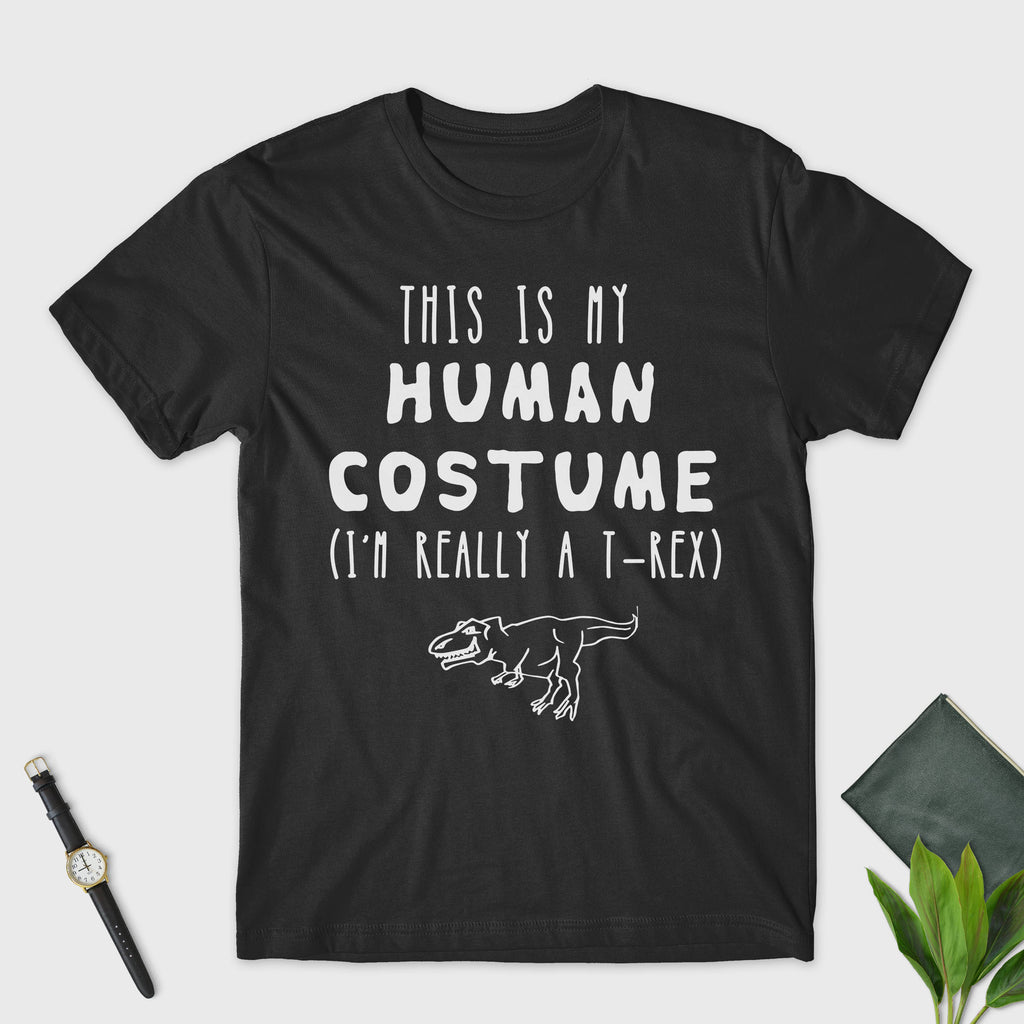 Halloween T-Shirt - This Is My Human Costume - I'm Really A T-Rex - Unisex T-Shirt - Dinosaur Lover - Cosplay -  Halloween Costume - Stag & Peach Co