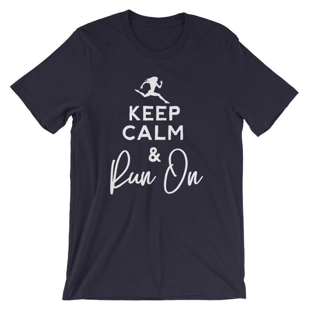 Keep Calm & Run On Unisex Shirt -  Running shirt, Marathon shirt, Funny running shirt, Running gifts, Marathon shirts , Half marathon