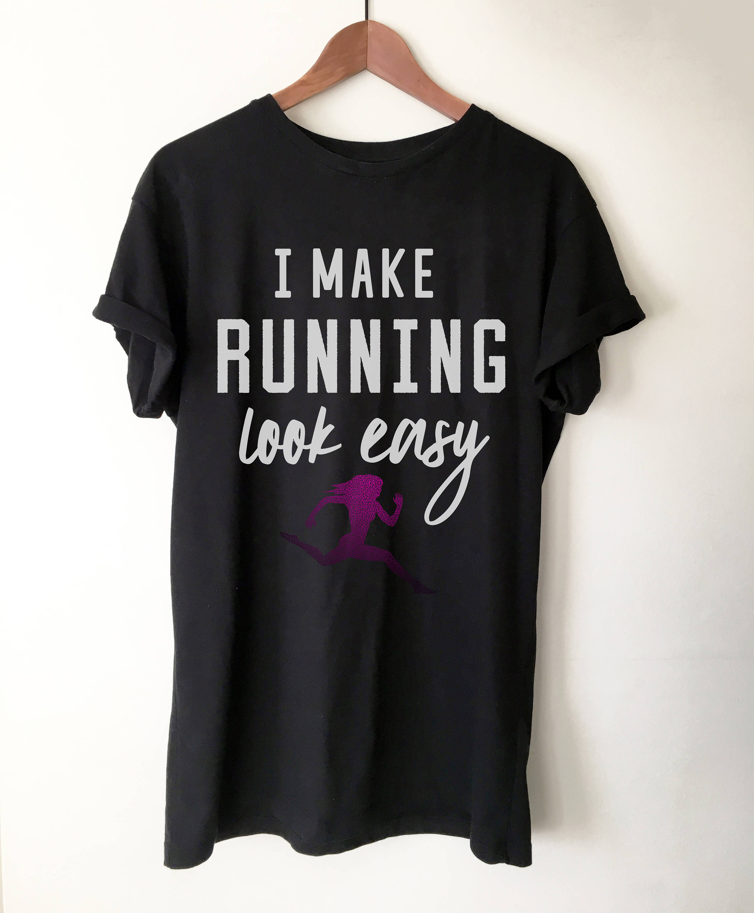 I Make Running Look Easy Unisex Shirt - Running shirt, Marathon shirt, Funny running shirt, Running gifts, Marathon shirts , Half marathon - Stag & Peach Co