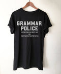 Grammar Police Unisex Shirt - Book lover t shirts - Book lover gift - Bookworm gift - Bibliophile - Grammar Vocabulary Punctuation - Stag & Peach Co