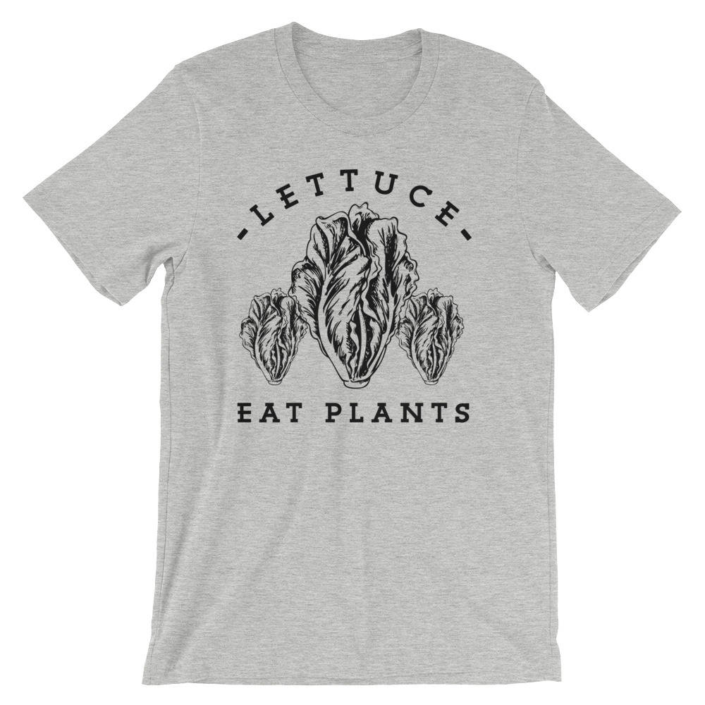 Lettuce Eat Plants Unisex Shirt - Funny Vegetarian Shirt, Plant Based T-Shirt, Vegan shirt, Veggie Shirt, Gardening Gift, Cute Vegan Tee