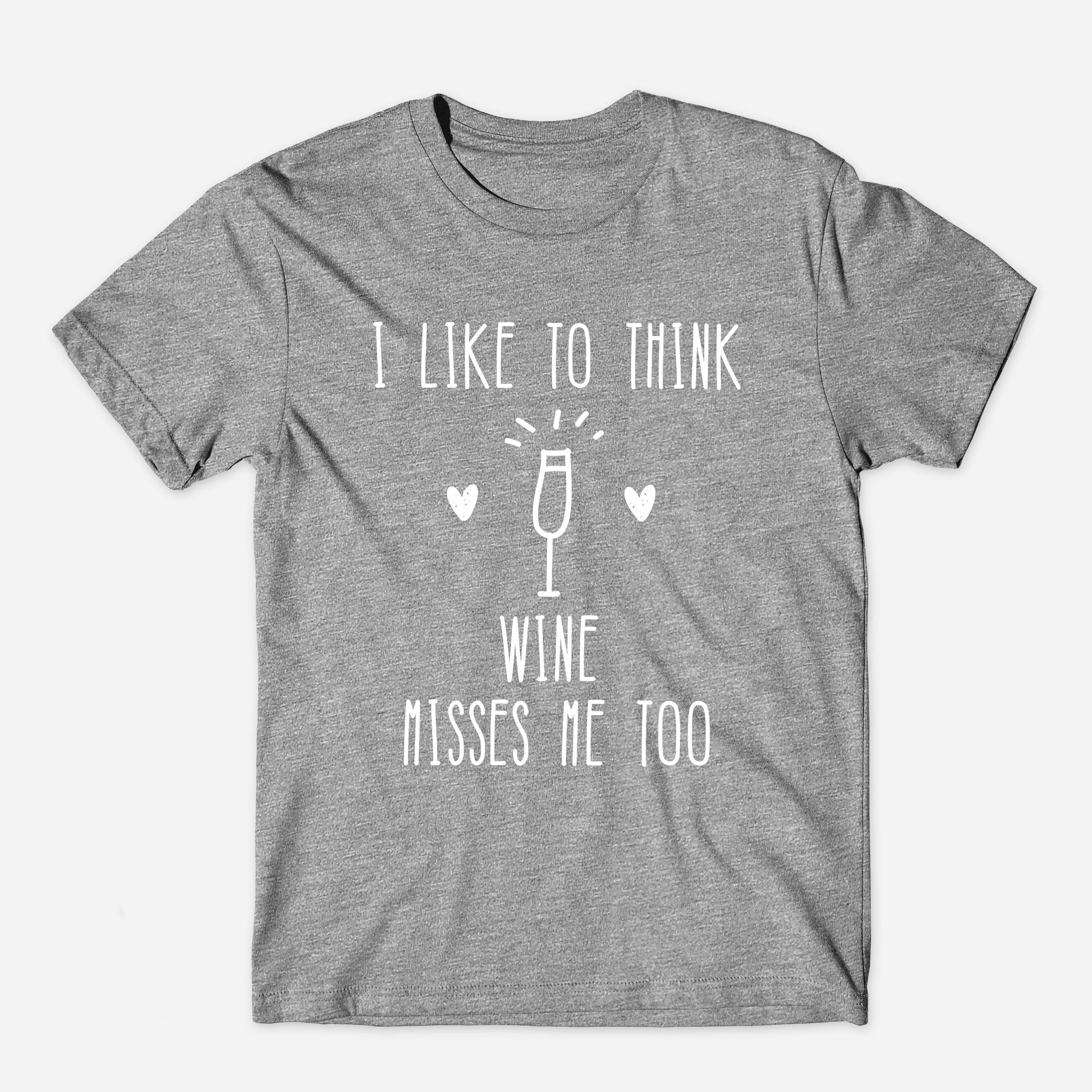 Funny Pregnancy Announcement Shirt - Wine Misses Me Unisex T-Shirt -  daddy - mommy - baby shower gift - gifts for her - pregnancy gift