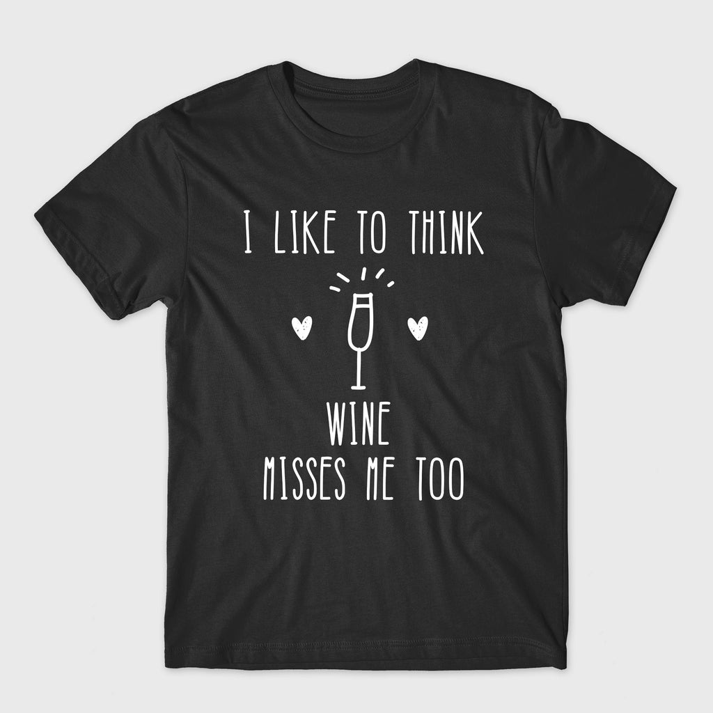 Funny Pregnancy Announcement Shirt - Wine Misses Me Unisex T-Shirt -  daddy - mommy - baby shower gift - gifts for her - pregnancy gift