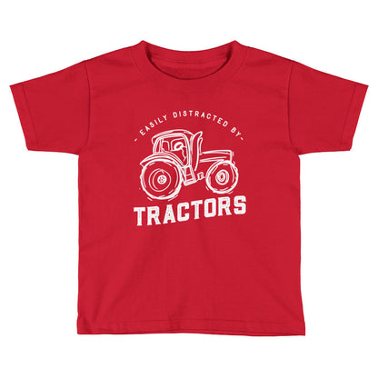 Easily Distracted By Tractors Kids Shirt - tractor shirt - tractor gift - truck shirt -farm shirt - boys tractor shirt - girls tractor shirt