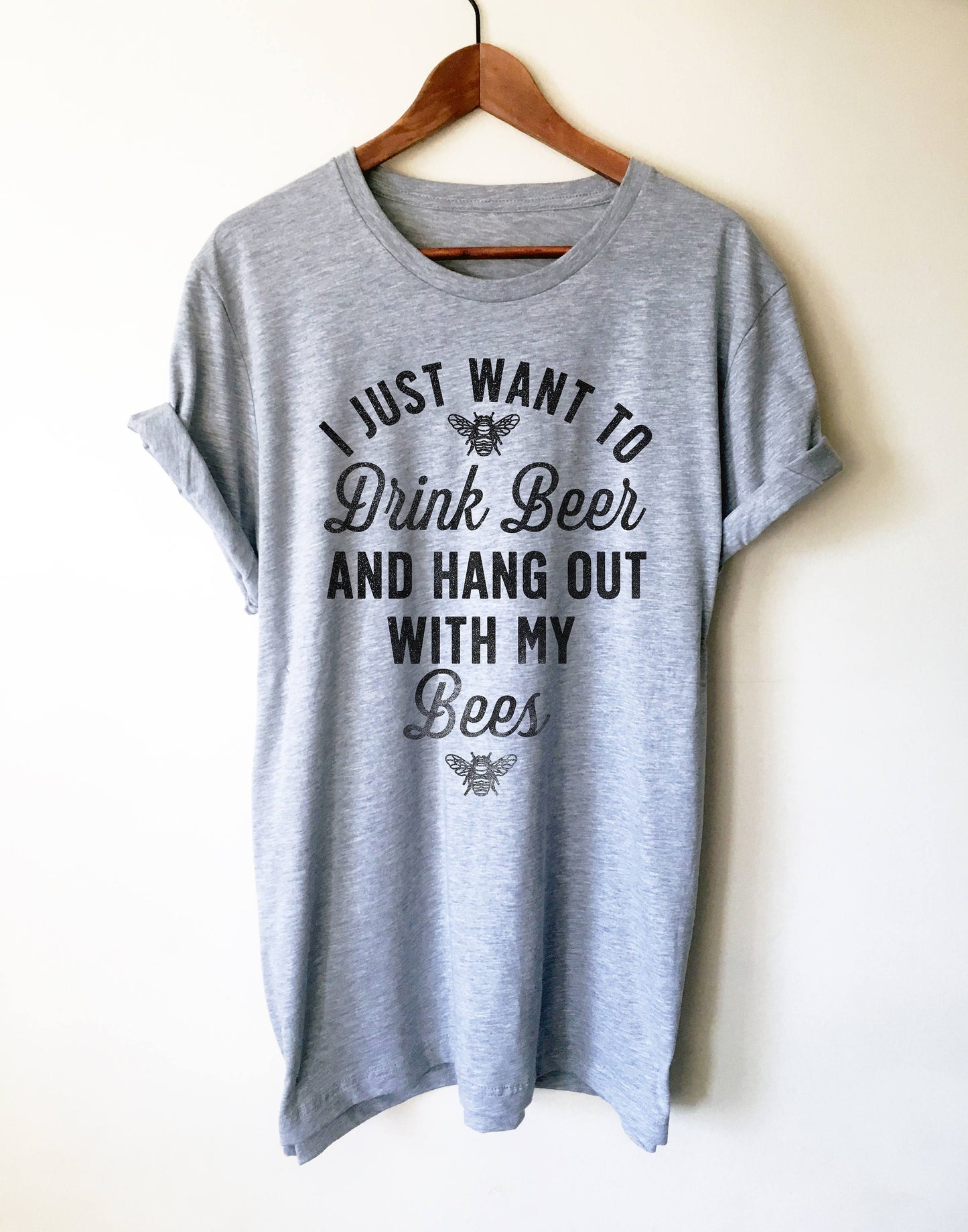 Hang Out With My Bees Unisex Shirt - Beekeeper shirt, Beekeeper gift, Honeybee, Bee lovers gifts, Beer shirt, Gift for beekeeper, Bee shirt