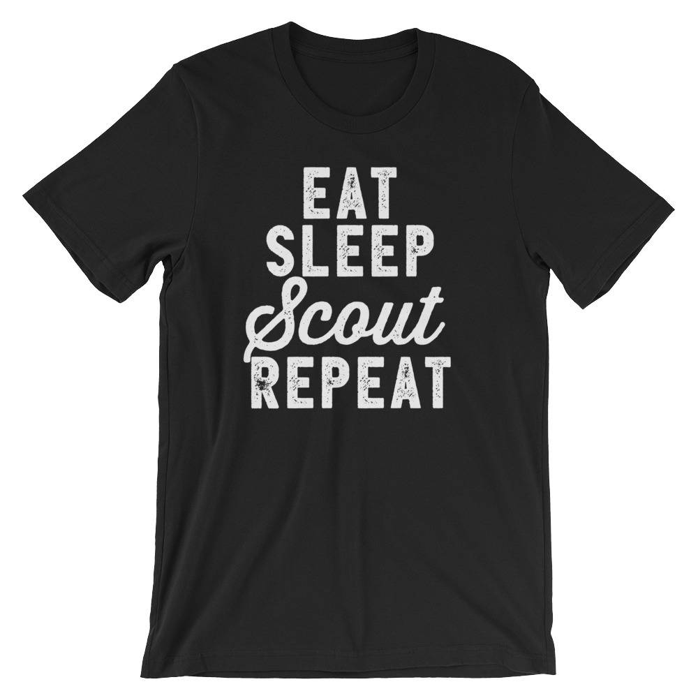 Eat Sleep Scout Repeat Unisex Shirt - Scout shirt, Scout mom shirt, Scout leader, Adventure shirt, Girl scout shirt, Scouting