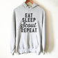 Eat Sleep Scout Repeat Hoodie - Scout shirt, Scout mom shirt, Scout leader, Adventure shirt, Girl scout shirt, Scouting