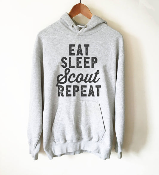Eat Sleep Scout Repeat Hoodie - Scout shirt, Scout mom shirt, Scout leader, Adventure shirt, Girl scout shirt, Scouting