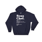 Sous Chef Definition Hoodie - Chef shirt, Chef gift, Cooking shirt, Foodie shirt, Cooking gift, Culinary gifts, Food shirt, Sous chef