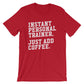 Instant Personal Trainer Just Add Coffee Unisex Shirt - Trainer shirt, Gym shirt, Workout shirt, Funny workout shirt, Funny gym shirt