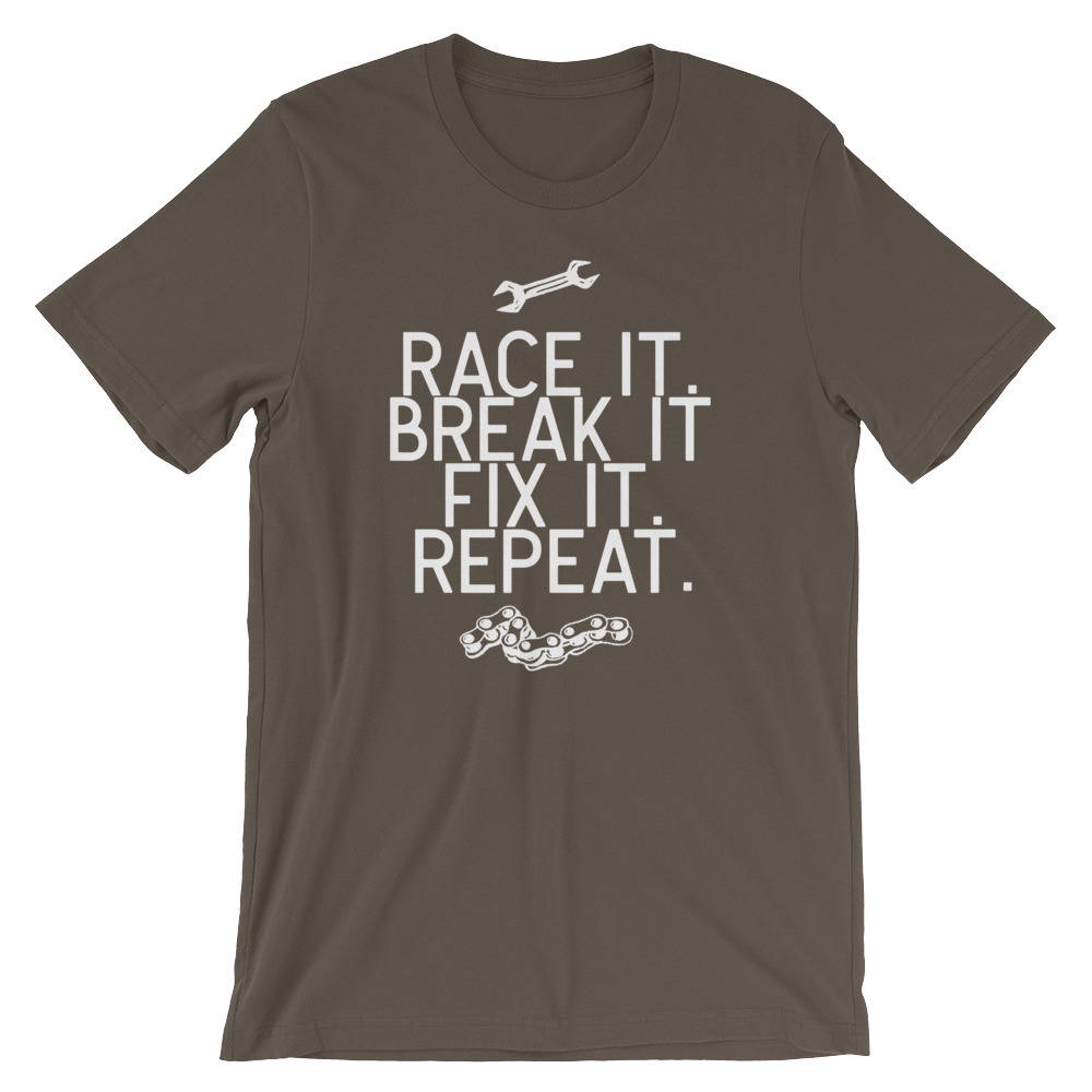 Race It Break It Fix It Repeat Unisex Shirt-Mechanic Shirts, Racing Shirts, Racing Car Shirts, Drag Racing Shirts, Car Shirts, Mechanic Gift - Stag & Peach Co