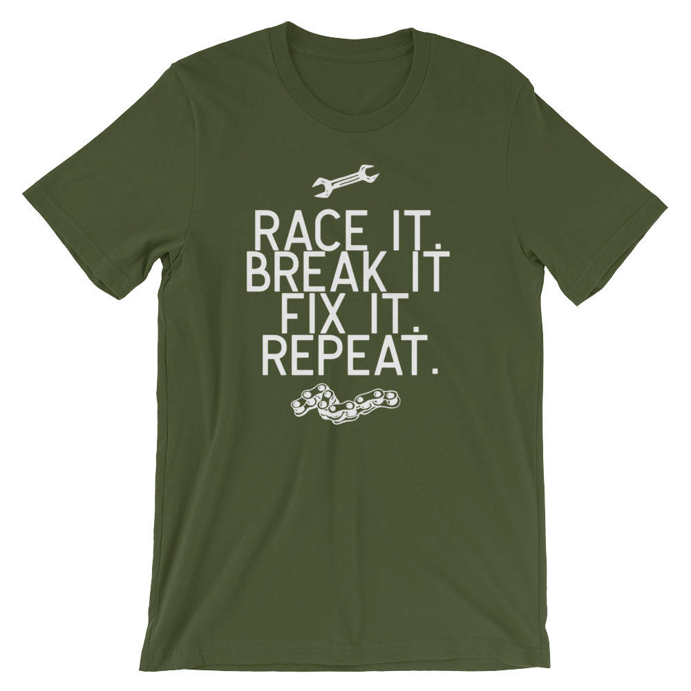 Race It Break It Fix It Repeat Unisex Shirt-Mechanic Shirts, Racing Shirts, Racing Car Shirts, Drag Racing Shirts, Car Shirts, Mechanic Gift - Stag & Peach Co