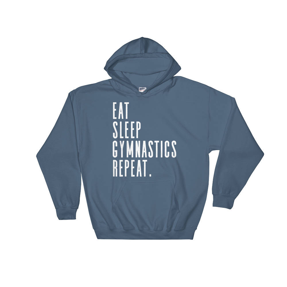 Eat Sleep Gymnastics Repeat Hoodie - Gymnastics Shirt, Gymnast Shirt, Gymnastics Gift, Gymnastics Gifts, Gymnastics, Gymnastics Mom, Gymnast