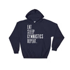 Eat Sleep Gymnastics Repeat Hoodie - Gymnastics Shirt, Gymnast Shirt, Gymnastics Gift, Gymnastics Gifts, Gymnastics, Gymnastics Mom, Gymnast