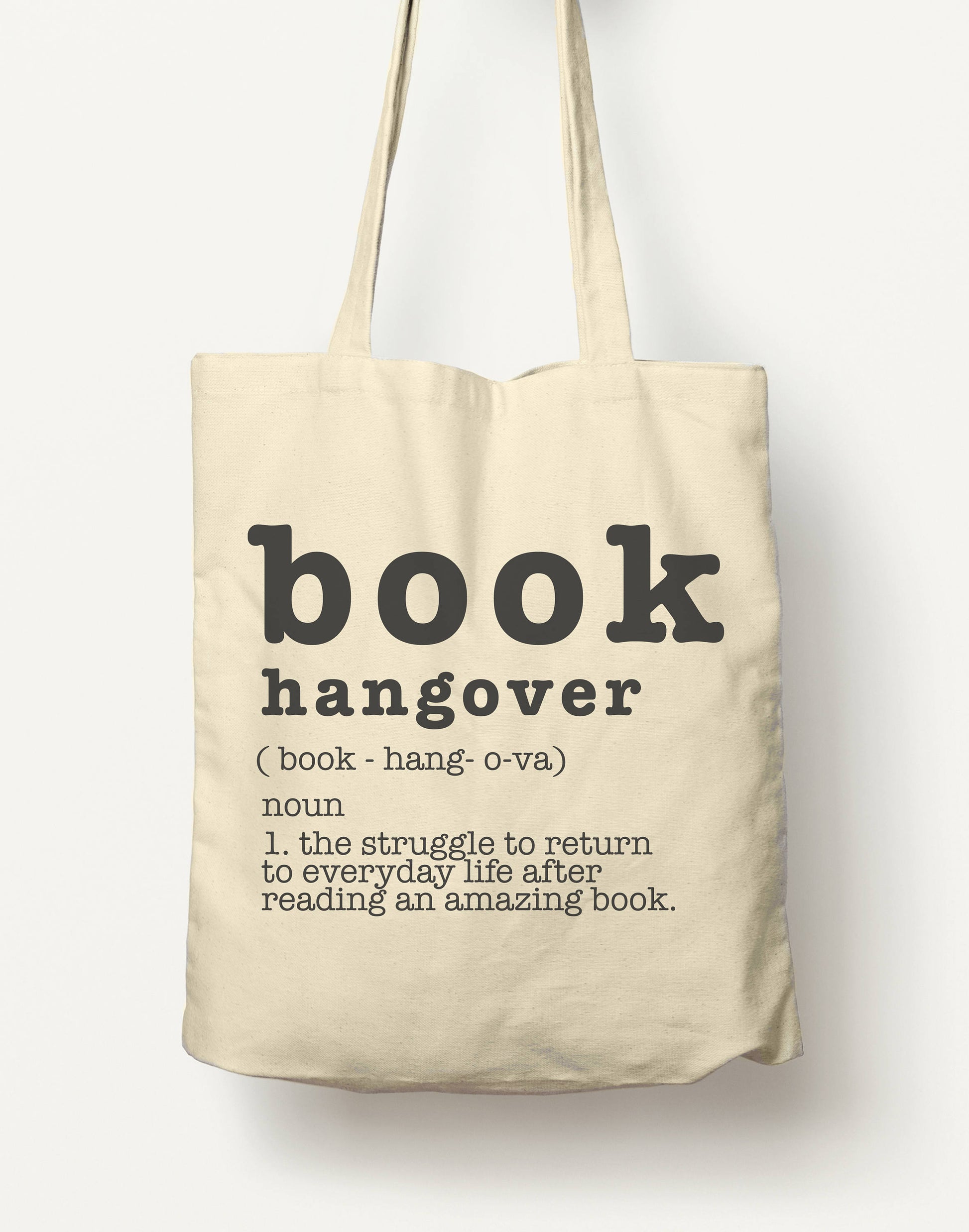 Book Hangover Cotton Tote Bag Bookbag Book lover bag Book