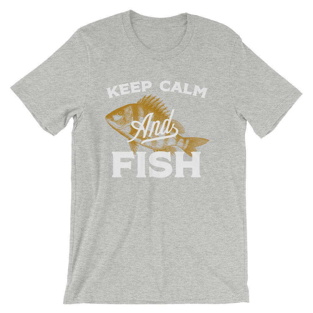 Keep Calm And Fish Unisex T-Shirt | Fishing Gift | Fisherman | Fisherman shirt | fishing gifts | funny fishing shirt | Fly Fishing - Stag & Peach Co