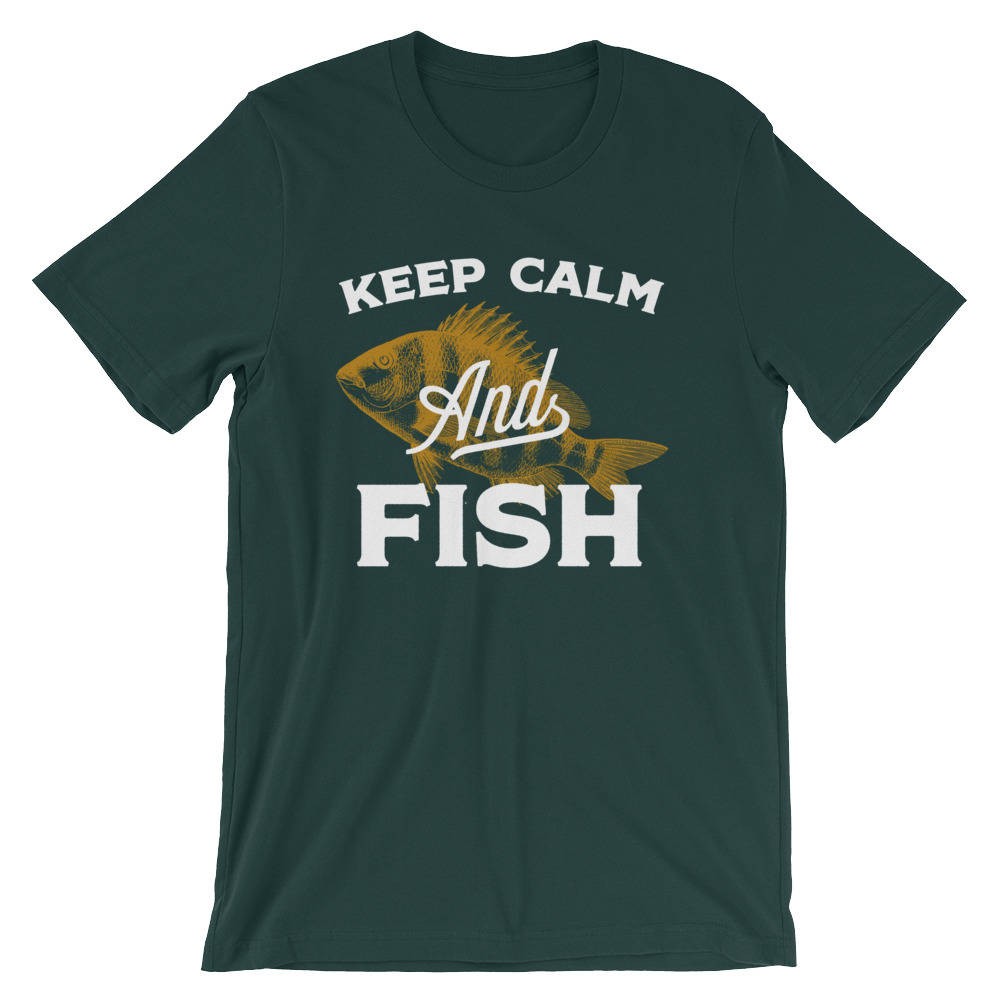 Keep Calm And Fish Unisex T-Shirt | Fishing Gift | Fisherman | Fisherman shirt | fishing gifts | funny fishing shirt | Fly Fishing - Stag & Peach Co