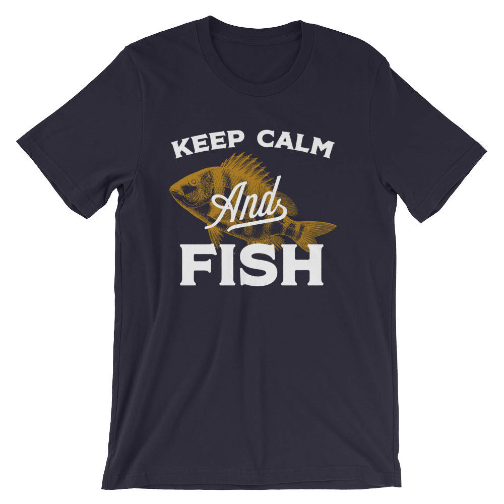 Keep Calm And Fish Unisex T-Shirt | Fishing Gift | Fisherman | Fisherman shirt | fishing gifts | funny fishing shirt | Fly Fishing - Stag & Peach Co