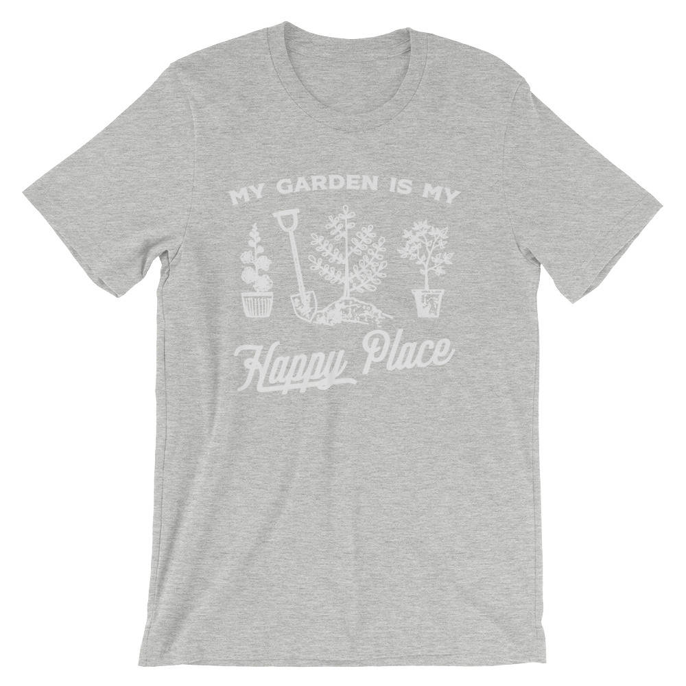 My Garden Is My Happy Place Unisex Shirt - Gardening Shirt - Gardener Gift - Plant Shirt - Funny Sayings - Novelty Gift - Graphic T-Shirt - Stag & Peach Co