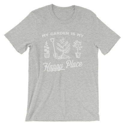 My Garden Is My Happy Place Unisex Shirt - Gardening Shirt - Gardener Gift - Plant Shirt - Funny Sayings - Novelty Gift - Graphic T-Shirt