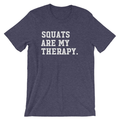 Squats Are My Therapy Unisex Shirt - Squat shirt, Gym shirt, Workout shirt, Funny workout shirt, Squat day shirt, Funny Squats Shirt