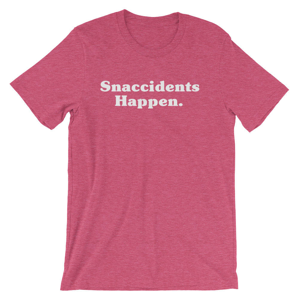 Snaccidents Happen Unisex Shirt - Snacks shirt | Food shirt | Foodie gift | Foodie shirt | Chef shirt | Cute vegan tshirt | Junk food shirt - Stag & Peach Co