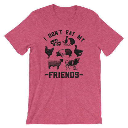 I Don't Eat My Friends Unisex Shirt | Vegan shirt | Cute Vegan Shirt | Funny Vegan shirt | Vegan gift | Plant based shirt | Vegan tee