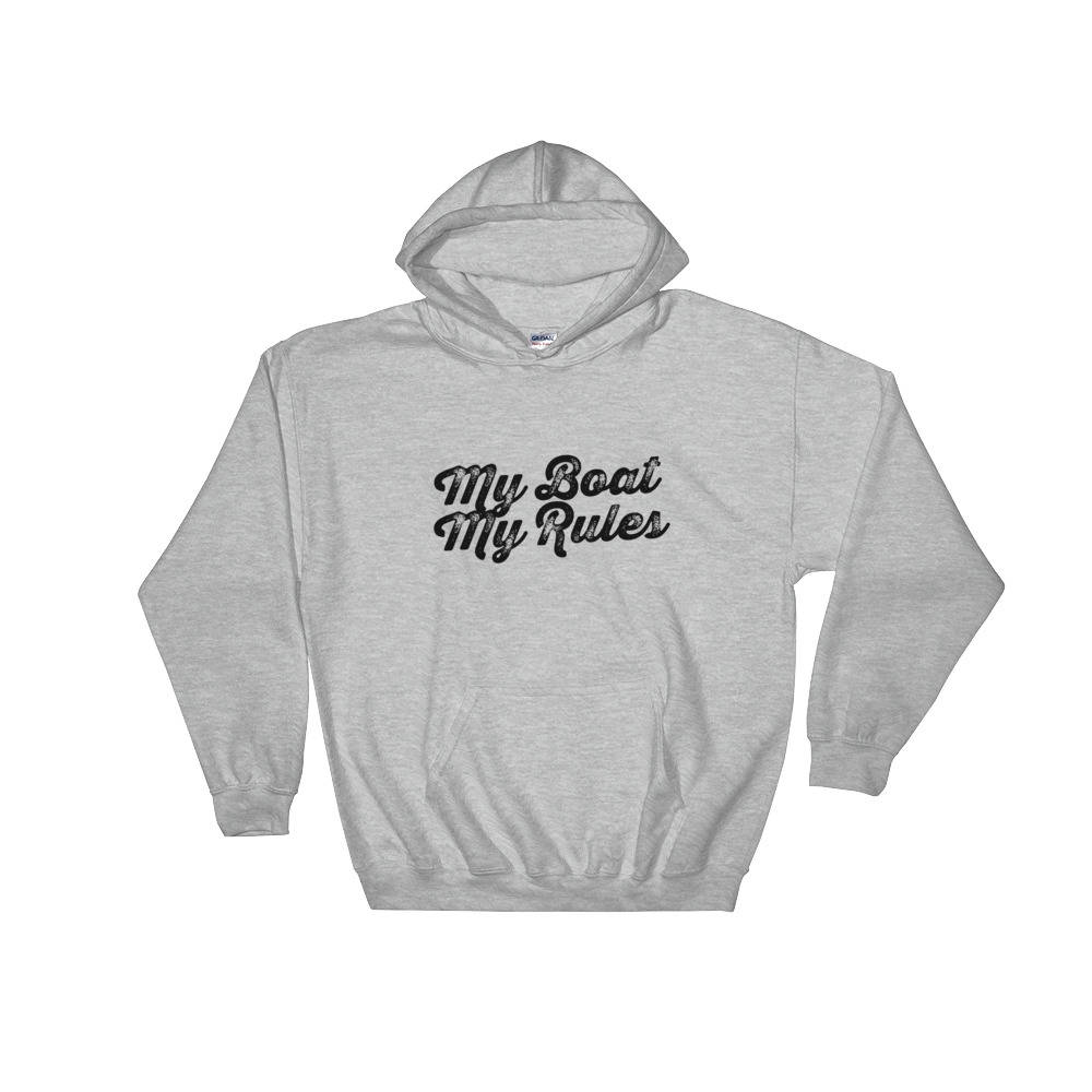 My Boat My Rules Hoodie - Captain shirt, Sailor shirt, Nautical shirt, Navy shirt, Sailing shirt, Sailor gift, Boat shirt, Sailor Hoodie - Stag & Peach Co