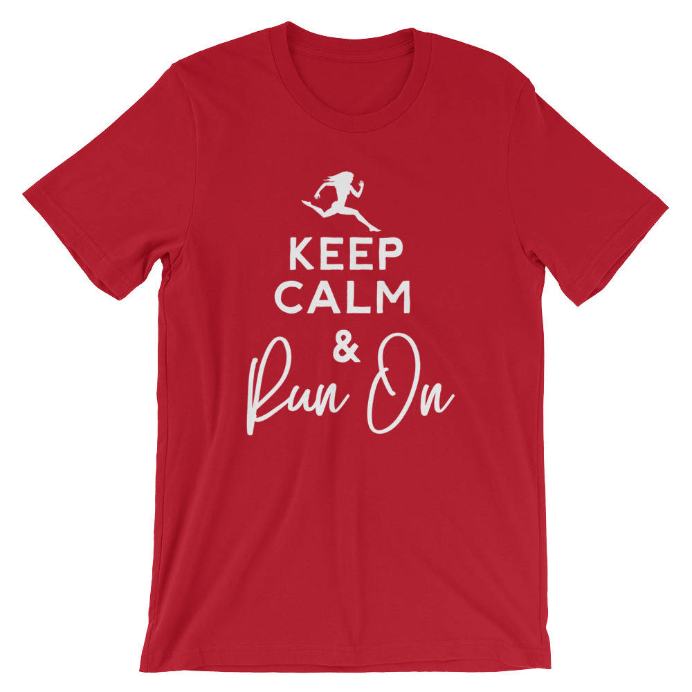 Keep Calm & Run On Unisex Shirt -  Running shirt, Marathon shirt, Funny running shirt, Running gifts, Marathon shirts , Half marathon