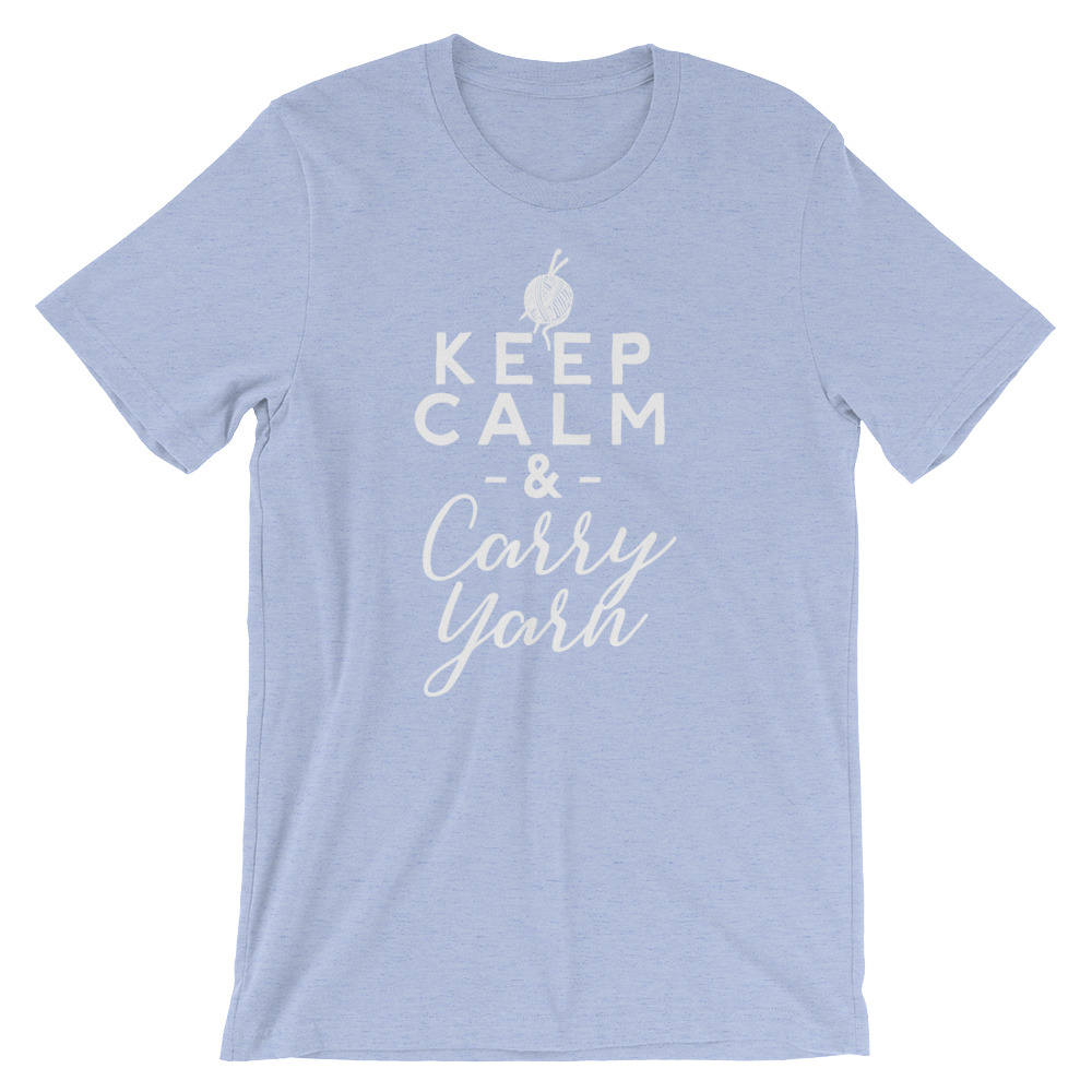 Keep Calm & Carry Yarn Unisex Shirt - | Knitting shirt, Knitting gift, Knitter shirt, Knitting gifts, gift for knitter, Crochet shirt