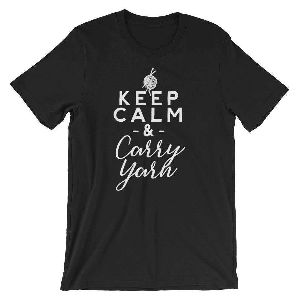 Keep Calm & Carry Yarn Unisex Shirt - | Knitting shirt, Knitting gift, Knitter shirt, Knitting gifts, gift for knitter, Crochet shirt