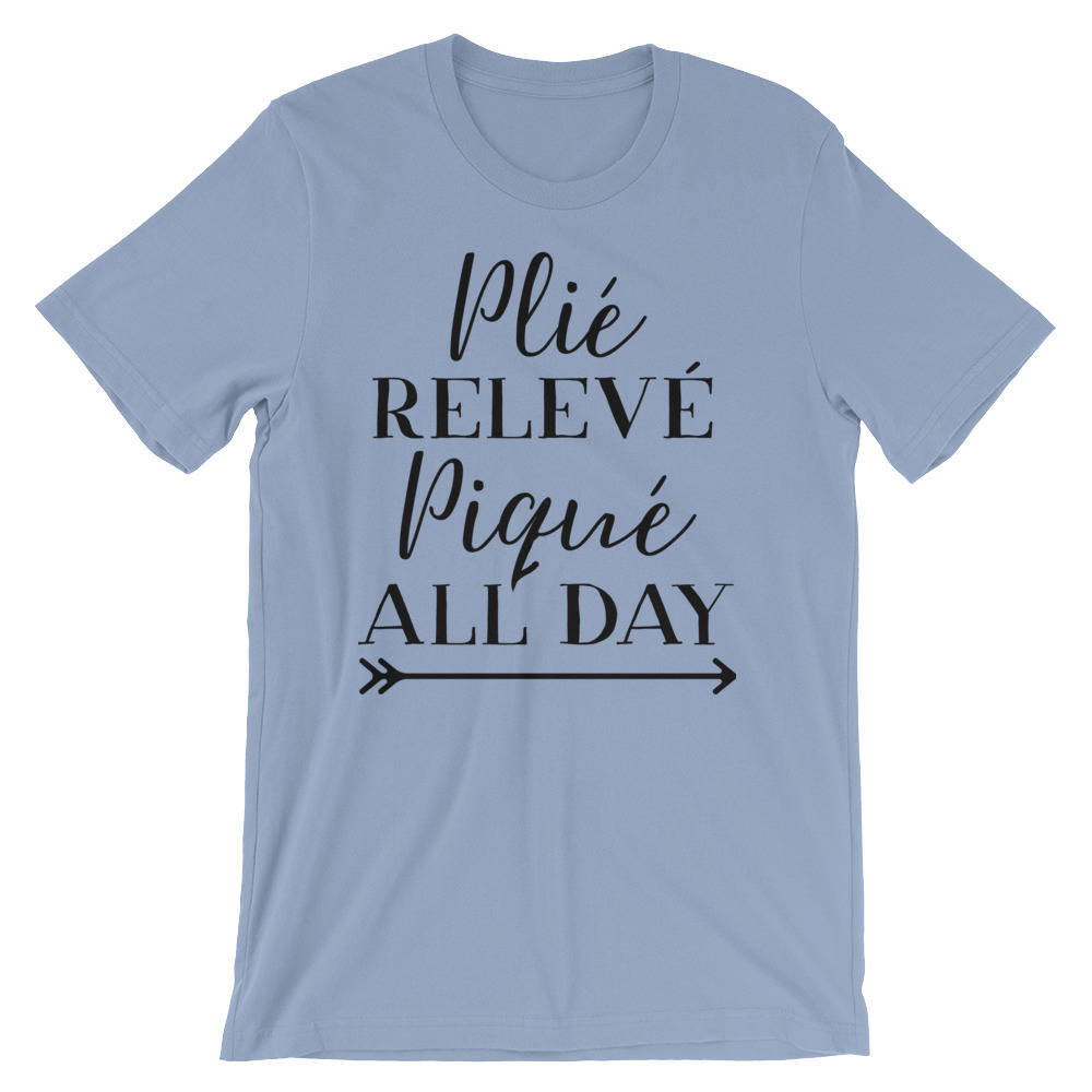 Plié Relevé Piqué All Day Unisex Shirt  | Ballet shirt | dance shirt | ballerina shirt | ballet | ballerina | dancer gift
