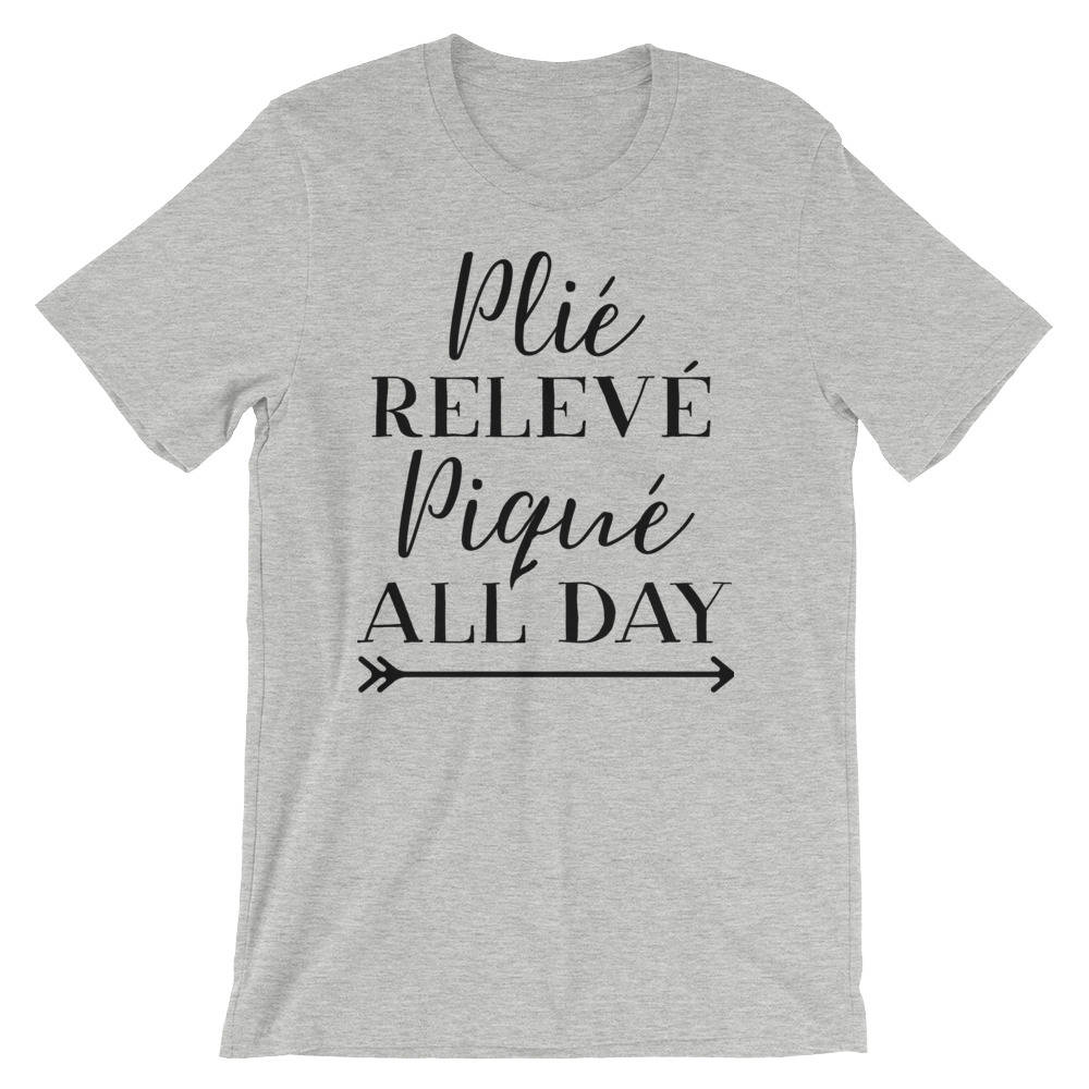 Plié Relevé Piqué All Day Unisex Shirt  | Ballet shirt | dance shirt | ballerina shirt | ballet | ballerina | dancer gift